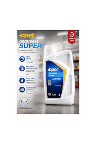 Opet Antifreeze Super 1 L 4 Mevsim Konsantre Antifriz Bs 6580 Ts 3582