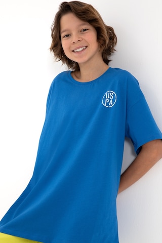U.S. Polo Assn. Erkek Çocuk Kobalt Oversize Bisikelt Yaka Tişört 50298981-VR077