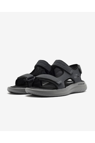 Skechers Bounder 2.0 Sandal - Thutton Erkek Gri Sandalet 232893 Char Gri