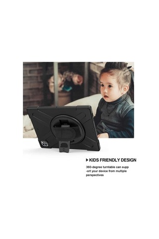 Apple Uyumlu iPad Pro 12.9 2020 (4.Nesil) Zore Defender Tablet Silikon- - Siyah