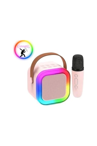 Karaoke Hoparlör 5w Tf Kart/usb/tws Özellikli 2inch Bass Mikrofonlu Rgb Işıklı Bluetooth Speaker