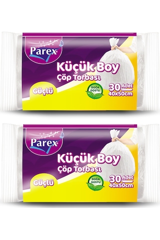 Güçlü Çöp Torbası Küçük Boy 30'lu 40 X 50 Cm İkili Set