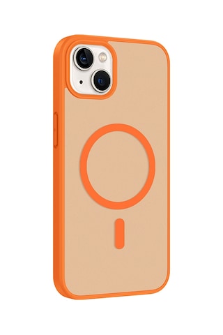 Zore Apple Uyumlu iPhone 13 Kılıf M-safe Şarj Özellikli Zore Babet Kapak - Siyah