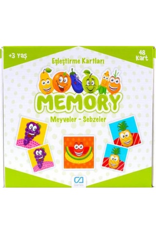 Ca Games Memory Hafıza Kartı Puzzle Meyveler - Sebzeler 48 Parça