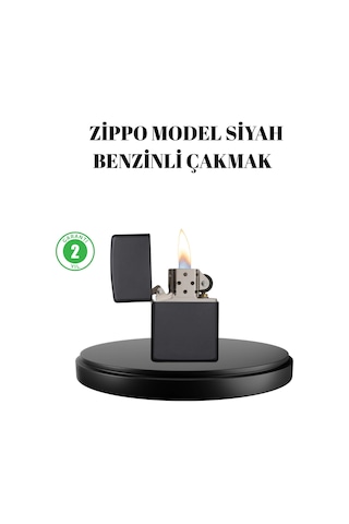 Metal Gövdeli Tasarım Çakmak Mat Yüzeyli Ve Ergonomik Tutma Özellikli Siyah