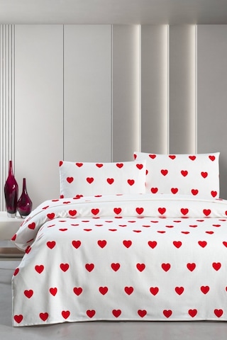 Mulberry Hamlet King Size Pike Takım Çarşafı Lastikli Kırmızı
