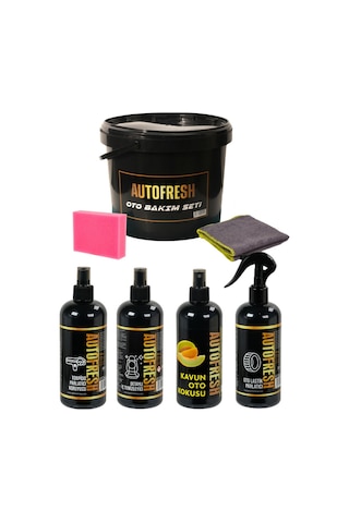 Autofresh 7'li Araç Temizlik Bakım Seti Oto Bakım Seti Lastik, Torpido, Koltuk Tavan Ve Zemin
