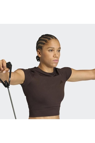 Adidas Workout Essentials Kadın Kahverengi Tişört Jz0128