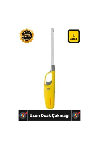 Çakmak Gazlı Doldurulabilir Güvenli Ergonomik Pratik Ateşleyici Kalite Şık Ocak Mutfak Çakmağı Uzun
