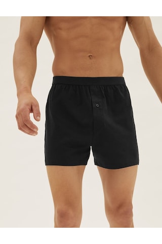 Marks & Spencer Saf Pamuklu 5'li Nefes Alabilir:trade Mark: Boxer Seti Siyah