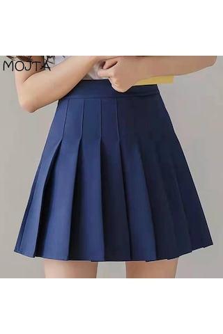 Yaz Kadın Pileli Etekler Bayan Mini Etekler Yüksek Bel Beyaz Siyah Etekler Tatlı Kız Kore Etekler Siyah