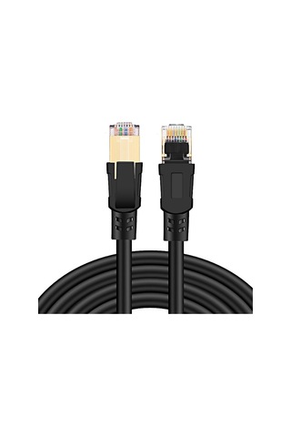 Lemestar 3 Metre Siyah Cat8 Ağ Kablosu, 40 Gbps Hız, 2000mhz Bant Genişliği, 26awg Saf Bakır, Rj45 Altın Kaplama, S/ftp Koruma, Akıllı Ev/ofis Uyumlu