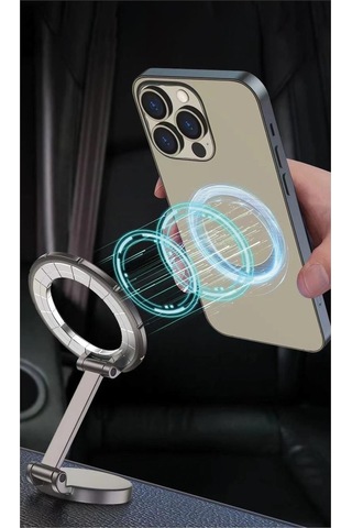 Powerway Tt55 Mıknatıslı Araç İçi Yapışkanlı Magsafe Destekli Telefon Tutucu