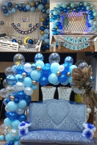 Beysüs Mavi Lacivert 65 Li Balon Zinciri Süsleme Seti 5 Renkli Sünnet 1 Yaş