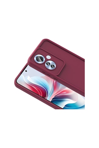 Oppo Reno 11f 5g Kılıf Kamera Korumalı Kalın Silikon Üstün Koruma Nourthkingdom Mürdüm