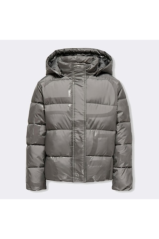 Only Kogmercedes Life Allover Print Çocuk Gri Mont 15327417-des Gri