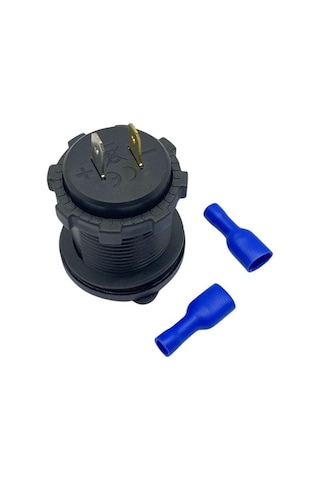 12v-24v Telefon Şarj Cihazı Usb X 2 1a/2.1a Mavi Işıklı 28 Mm