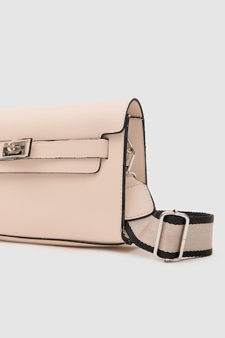 Shule Bags Kelly Kilitli Clutch Bag Krem Krem