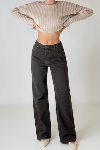 Lacarino 7714 W.leg Kadın Jean Pantolon Kahve