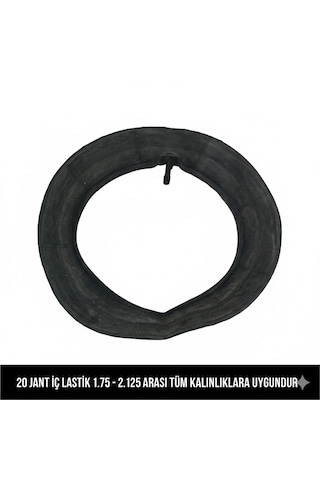 Güçlü Bisikletmotosiklet 20 Jant İç Lastik - 20x1.75 / 2.125 Uyumlu - Oto Valf Kalın Sibop Bisiklet İç Lastiği