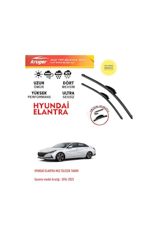 Hyundai Elantra Muz Silecek Silgi Silgeç Takımı Araca Özel Aparat 2016-2023 Arası Hyundai Elantra Muz Silecek Silgi Silgeç Takımı Araca Özel Aparat 2016-2023 Arası