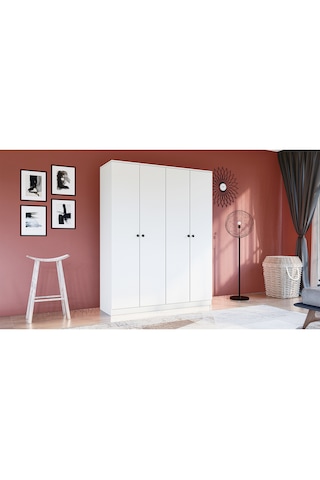 Gm 052 4 Kapılı Düğme Kulplu Gardrop