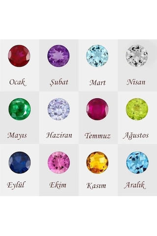 925 Ayar Doğum Taşlı Unutma Beni Çiçeği Kolye.rose.gold.rodaj Unutma Gümüş