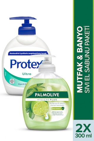 Protex Ultra Koruma Sabun 300 ML + Palmolive Sıvı El Sabunu 300 ML