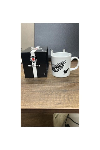 Lisanslı Taraftar Seramik Kupa Siyah Beyaz