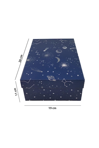 Gıpta Cosmıc Dikdörtgen Hediyelik Boş Kutu No:4 - 19cmx26cmx11cm