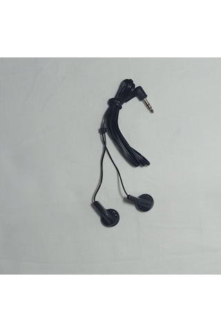 Mikrofonsuz Aux Jacklı Siyah Kulaklık 1 Metre 1 Metre