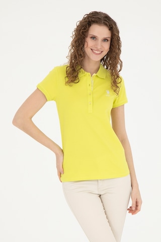 U.S. Polo Assn. Kadın Fıstık Yeşili Basic Polo Yaka Tişört 50289361-VR087