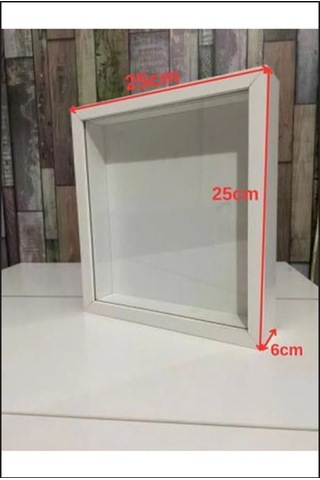 Anı Çerçevesi Söz Nişan Çiçeği Kutu Tasarımı 25x25 Cm