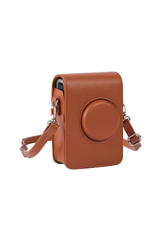 Instax Mini Evo Kahverengi Askılı Deri Çanta