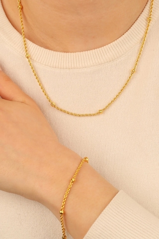 Çgkmücevherat Dorikalı Halat Altın Bileklik Drkblk1 Gold Sarı Altın