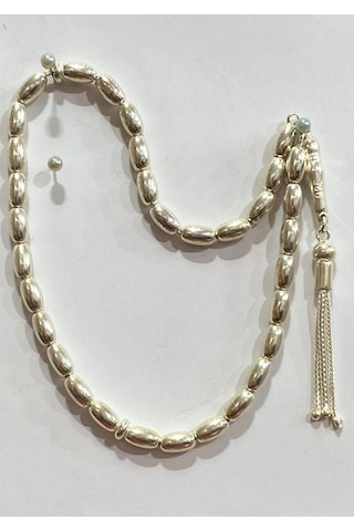 Tespih Vizyon İşlemeli Gümüş Tespih F16002096