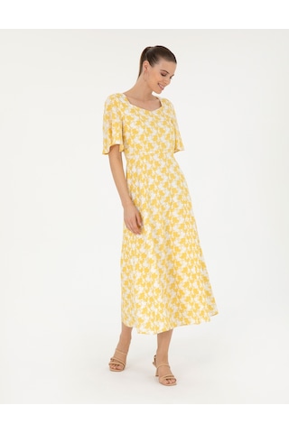 Pierre Cardin Kadın Sarı Elbise Dokuma 50283663-vr044 Sarı