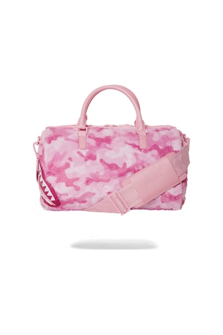 Nan Furrrocious In Pink Mini Duffle, Suya Dayanıklı %100 Suni Deri, Ayarlanabilir Askılı Çanta Pembe