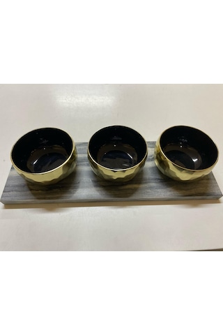 Clara Gold 3 Condıment Bowls 41x14x9 Cm