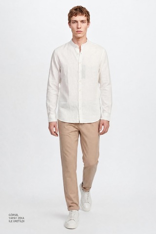 Altınyıldız Classıcs 360 Erkek Vızon 360 Her Yöne Esneyen Pamuklu Slim Fit Dar Kesim Beli Bağlamalı Yan Cepli Casual Pantolon Vizon