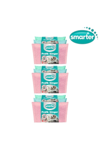Smarter Pratik Sünger Bez 9'lu Bulaşık Süngeri