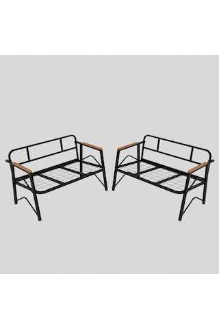 Mb Garden Furnıture Simetri Model, Balkon, Mutfak, Bahçe,cafe,metal Koltuk Takımı,bahçe Takımı,çay Seti, 2+2 Takım+masa Kapuçino Cappuccino
