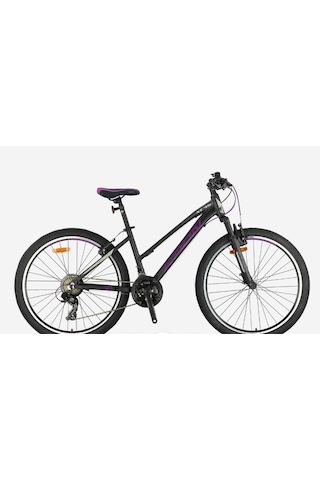 Kron Xc 75 Lady 26" Jant 14 Kadro 21 Vites V Fren Bayan Dağ Bisikleti Mat Siyah Mor Bej Siyah-mor