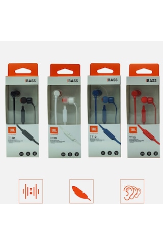 JBL T110 Kablolu Kulak İçi Bas Spor HIFI Kulaklık