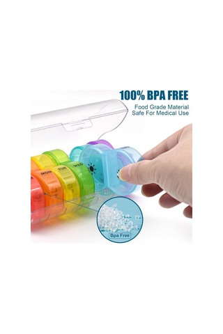 Haftalık Günde 2 Kez Ilaç Kutusu, Büyük 7 Günlük Hap Kutusu, Günlük Vitamin Kutusu Ila Kutusu, Ilaç Takviyeleri Için Kutu 44718738