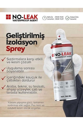 Fixtime NoLeak Su İzolasyon Sızıntı Onarım Spreyi Su Geçirmez Beyaz 400ML