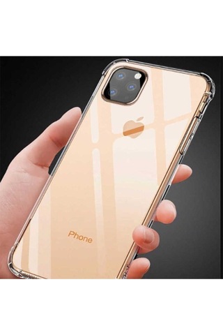 Apple Uyumlu iPhone 11 Pro Kılıf Zore Nitro Anti Shock Silikon Renksiz