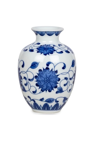 Bleu Blanc Vazo 12 Cm Çok Renkli