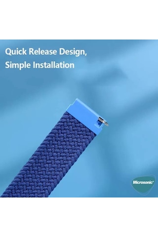 Gtr 2 Sport 47mm Kordon, Large Size, 165mm Braided Solo Loop Band Gtr 2 Sport İle Uyumlu Kordon, Akıllı Saat Kayışı