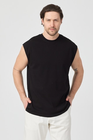 Unisex Erkek Kadın Pamuklu Antrenman Sporcu Atleti Oversize Kolsuz T-shirt Atlet Sporcu, Basketbol, Fitness, Jogging Fitness Spor Atlet Trend Atlet Gym Atlet Rahat Kalıp Salaş Günlük Atlet Siyah